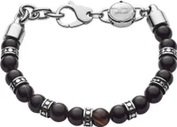 Diesel DX1163040 Herren Armband Edelstahl Silber Schwarz 23 cm