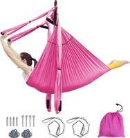 GOPLUS Aerial Yoga Hängematte Set, Yoga Swing Hammock Schwingen, Yoga Anti-Schwerkraft Schwingen mit Belastbarkeit 272kg, Sling Inversionswerkzeug