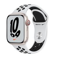 Apple Watch Series 7 Nike Aluminium 41mm Cellular Sternenlicht (Sportarmband platinum/schwarz)