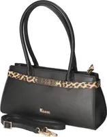 Kaerlek Damen Henkeltasche/ Schultertasche Schwarz Kunstleder-