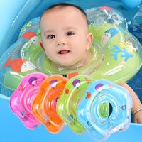 Baby Hals Schwimmring Aufblasbare Schwimmhilfe mit Schwimmsitz aus PVC Rosa DHL 