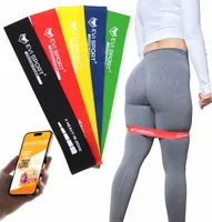 Gumy na cvičení + ebook sada, 5 silných gumiček mini band fitness