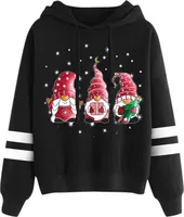 ASKSA Damen Weihnachts Hoodie Weihnachtspulli Lustige Ugly Christmas Sweater Kapuzenpullover,Schwarz,L