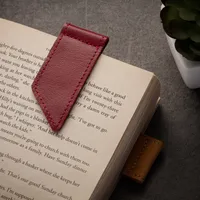 SURAZO Kožená záložka do knihy Handmade - Vysoce kvalitní záložka do knihy z pravé kůže - Kompaktní design, hnědá - Nápad na dárek pro milovníky knih