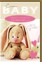 Geburt – Baby – Freudiges Ereignis - Karte mit Umschlag - Zum Baby mit