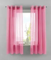 2er Set Ösengardinen HxB 145x140 cm Rosa Transparent »Basel« Gardine Bleiband Store Vorhang, 20332TR2