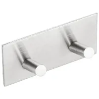 Sapho Accessoires - Doppelhaken, selbstklebend, Edelstahl gebürstet 31202