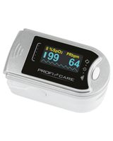 ProfiCare® Pulzný oxymeter na prst na meranie pulzu a saturácie kyslíkom na prste, 3v1 na meranie pulzu, saturácie kyslíkom a perfúzneho indexu, Oximeter Fingerclip PC-PO 3104