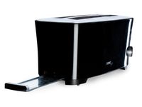 Design Langschlitztoaster in schwarz für 4 Scheiben - Toster mit Auftaufunktion