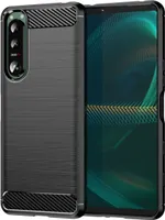 Hülle für Sony Xperia 5 III Handyhülle Case Silikon Cover Bumper Carbonfarben