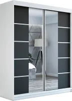 Schwebetürenschrank Kleiderschrank ERO  180 cm Schrank Garderobe Spiegel.Verschiedene Farben (Weiß, Schwarz, Somona). Möbel vom Hersteller!