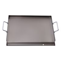 Univerzální grilovací deska BBQ z nerezové oceli Plochá horní deska Griddle Obdélníkový plynový gril se 2 rukojeťmi pro vozík na grilování na dřevěném uhlí, plynový gril