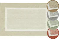 Badematte rutschfest Set 40 x 60 cm + 60 x 100 cm Beige Badezimmerteppich weich und flauschig Badteppich waschbar Duschvorleger für Badezimmer