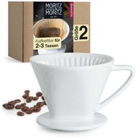 Moritz & Moritz Barista Permanent-Kaffee-Filter Aufsatz Keramik - Größe 2