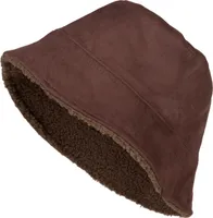 styleBREAKER Uni Wende Fischerhut in Veloursleder Optik / Teddyfell, warmer 2 in 1 Wendehut, Bucket Hat Herbst Winter 04025037