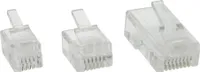 InLine® Modularstecker, 6P4C RJ11 zum Crimpen auf Flachkabel, 100er Pack