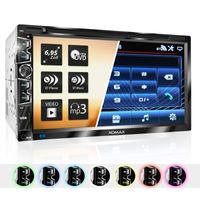 XOMAX XM-2D6907 2DIN Autoradio mit USB Mirrorlink, 6,95' kapazitivem Touchscreen Monitor, DVD-Laufwerk, Micro SD und USB