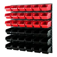 40-dílná stěna na nářadí 772 x 780 mm Sada perforované stěny se stohovacími boxy Nástěnná police Bezpečný úložný box Organizace dílny