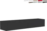Wandregal mit 2 Schubladen modernes Wohnzimmer Design Domino - Schwarz