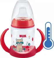 NUK Baby-Lernflasche mit Temperaturkontrolle 150 ml rot