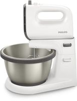 Philips Hr3750/00 Mixer für den täglichen Gebrauch, 5 Geschwindigkeitsstufen, konischer Schneebesen aus Edelstahl, 3-L-Metall-Drehbecher, 450 Watt