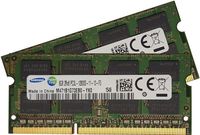 Samsung 16GB 2 x 8GB 204-pin SODIMM, DDR3 PC3L-12800, 1600MHz Ram M471B1G73EB0-YK0
