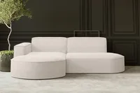 Kaiser Möbel Ecksofa, Sofa L form, Couch L form MODENA L STUDIO stoff Neve Ecru Links