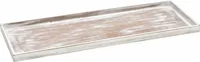 Holz Kerzentablett Shabby Chic - 50 x 17 cm - Vintage Tischdeko eckig - Deko Brett für Weihnachten Gestecke Hochzeit