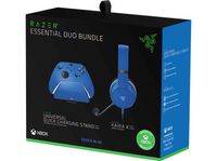 Razer Essential Duo Bundle für Xbox - Kabelgebundenes Headset und Schnellladegerät für Xbox-Controller (Kaira X for Xbox, Triforce 50-mm-Treiber, HyperClear Kardioiden-Mikrofon) Blau