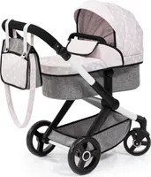 Bayer Design 17031AA Kombi-Puppenwagen Xeo mit Tasche, Jeans-grau, beige
