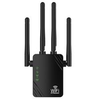 WLAN Verstärker 1200Mbit/s Dualband 2,4GHz+5GHz WiFi Booster mit Repeater/Router/Access Point Modus, 4 Antenne, Einfache Einrichtung