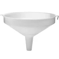 MIKONI Trichter | Ø 35 cm | Weiß | Einfülltrichter Kunststoff für Weinballon Funnel Sieb Kunststofftrichter Küchentrichter Werkstatttrichter