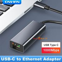 USB C auf LAN Adapter Netzwerk Ethernet Konverter USB 3.0 Gigabit LAN RJ45 LED