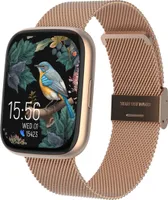 Forever Damen Smartwatch mit Gesprächsfunktion, Gold, wasserdicht
