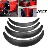 4dílná sada univerzálních nástavců podběhů kol, lemy blatníků, blatníky pro Audi/Mercedes Benz/VW Golf/LEXUS, černá barva