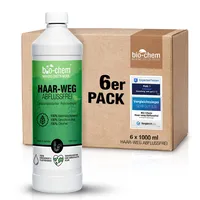 bio-chem Haar-Weg Abflussfrei – Abflussreiniger EXTRA STARK – 6x 1000 ML - Bis zu 20 Anwendungen je Flasche Rohrreiniger – Extrem effektiv & materialschonend gegen Verstopfungen & Haare -  DE