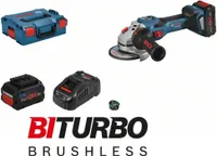 18V Akku-Winkelschleifer BITURBO GWS18V-15 SC | 2xAkku 5.5Ah in L-BOXX