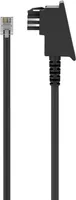 Goobay 68537 Propojovací kabel TAE-F (univerzální vývody), 10 m, černý - zástrčka TAE-F > zástrčka RJ11/RJ14 (6P4C)
