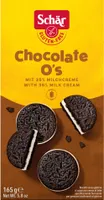 Schär Chocolate O'S bezglutenowe herbatniki kakaowe z nadzieniem mlecznym 165 G (16 sztuk)
