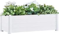 vidaXL Záhradný zvýšený záhon PP White 100x43x35 cm