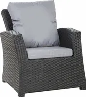 Gartenkissen fur polyratanen 4er set Sitzkissen 56x52x7, Rückenkissen 56x50 Grau Sesselkissen Rattankissen  Kissen für Gartenstühle rattan