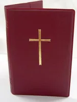 Gotteslobhülle Weinrot mit Kreuz gold