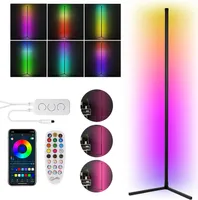Jiubiaz LED Stehleuchte 7W Lichtsäule bunt Dimmbar RGB Stehlampe Eckleuchte Farbig