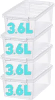 4er-Set SmartStore Aufbewahrungsbox – 3.6L mit Deckel Classic