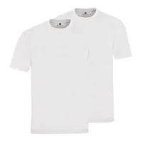 hajo Herren T-Shirt, 2er Pack - Basic, Kurzarm, Rundhals, Baumwolle, uni Weiß XL