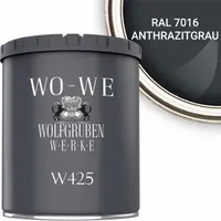 Türen und Fensterlack 3in1 Türenlack Klarlack Holzfenster Farbe W425 Anthrazitgrau - 750ml