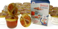40er Set Einmachglas 230 ml Deckel Honigwabe Rund- Einkochgläser Vorratsglas Glas Aufbewahrung