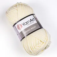 YarnArt Merino Bulky Wolle, Vanille, 100m/100g - Weiche Winterprojekte mit Akryl & Wolle