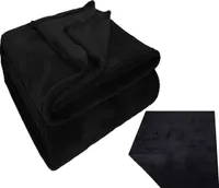 Betz TEDDY Wohndecke 150x200 cm Kuscheldecke XXL  Farbe: schwarz
