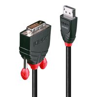 Lindy 3m DisplayPort/DVI DVI-D Kabel Schwarz - Videokabeladapter (3 m, DVI-D, DisplayPort, Schwarz, 2,7 Gbit/s, Stecker/Stecker)